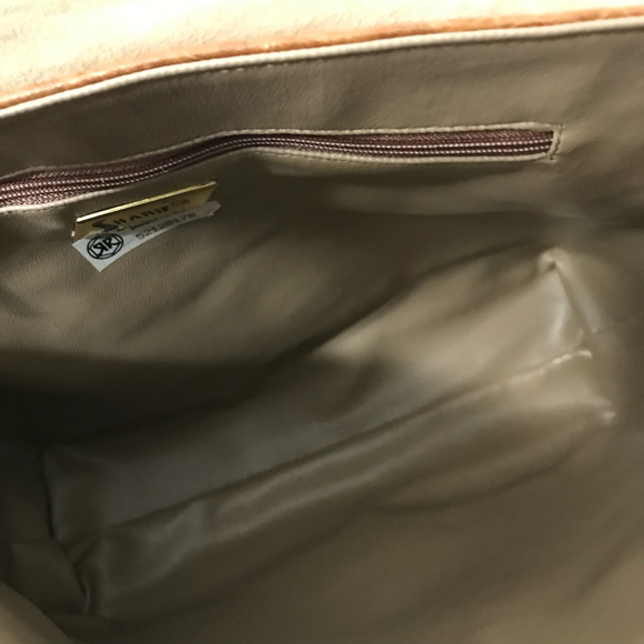 Sharif Vintage Leather Multi-Textured Striped Crossbody EUC - Picture 6 of 12